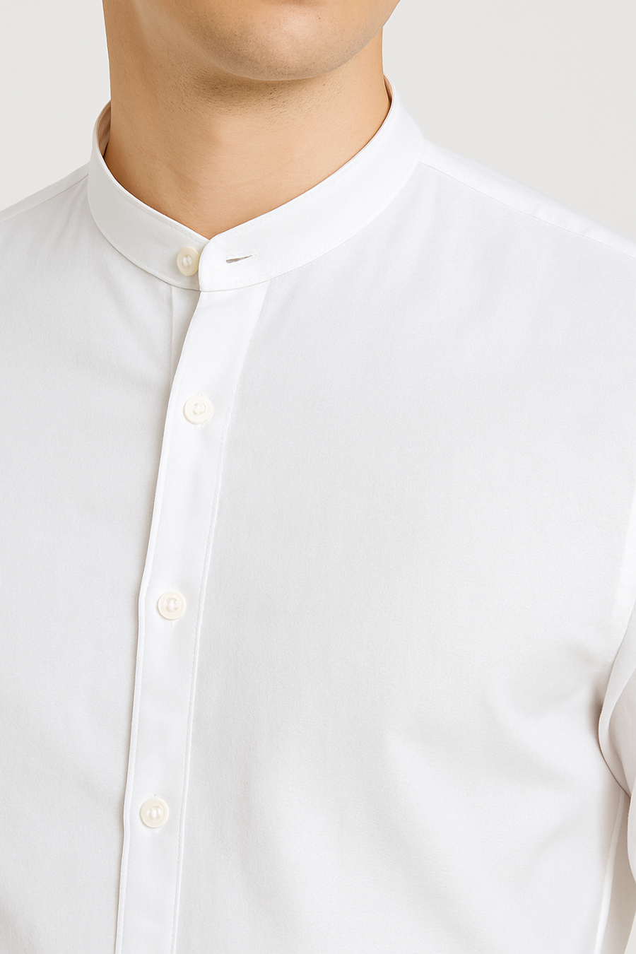 Áo sơ mi nam tay dài cổ trụ - Smart shirt 2025 - Hình ảnh 2