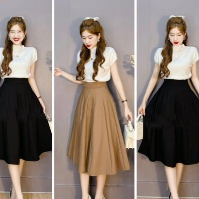 Chân váy công sở cho người béo bụng